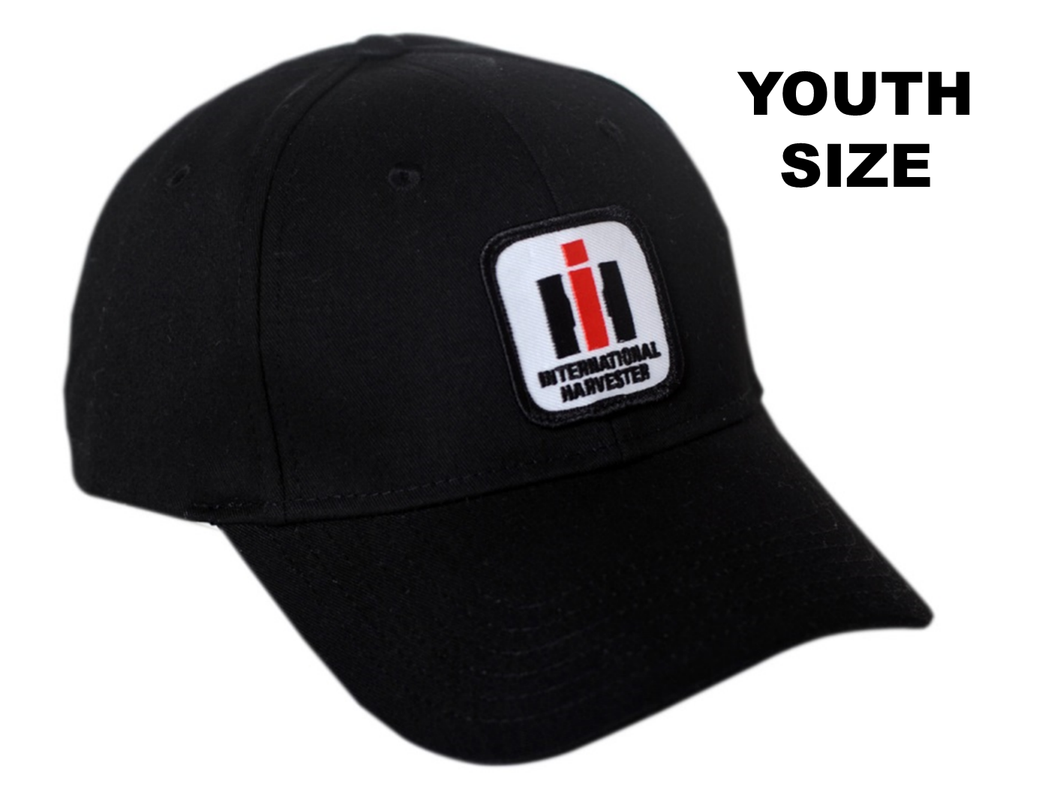 International Harvester Logo Hat, black, youth size
