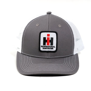 International Harvester Logo Hat, Gray with White Mesh Back, YOUTH size