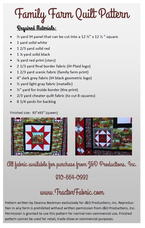 Family Farm Quilt Pattern