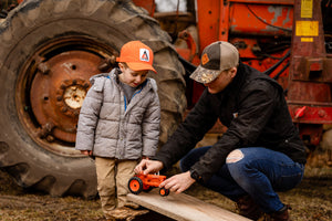 YOUTH -Size New Allis Chalmers Logo Solid Orange Hat