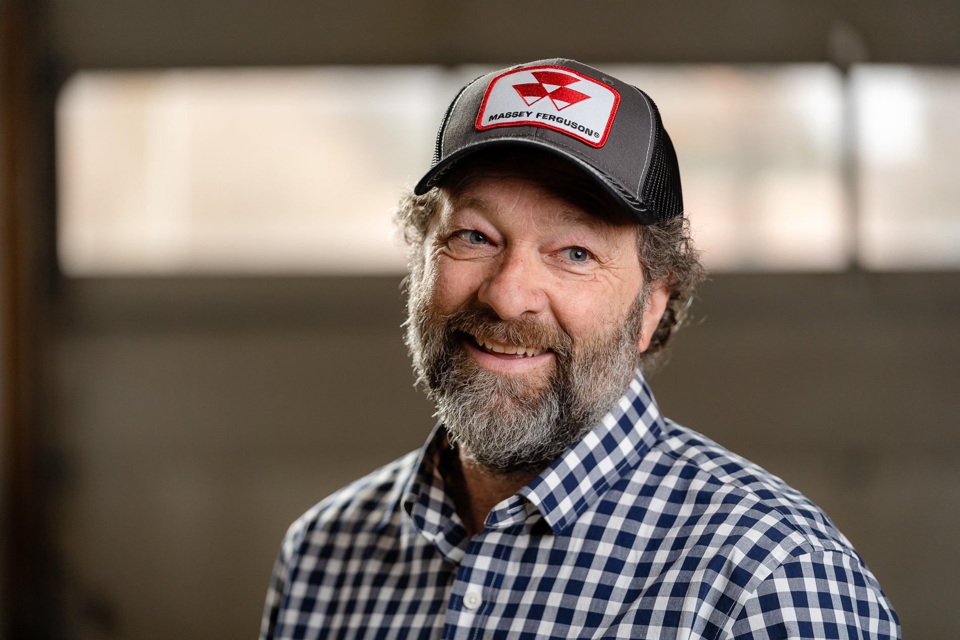 Massey Ferguson Hat, Gray with Black Mesh Back