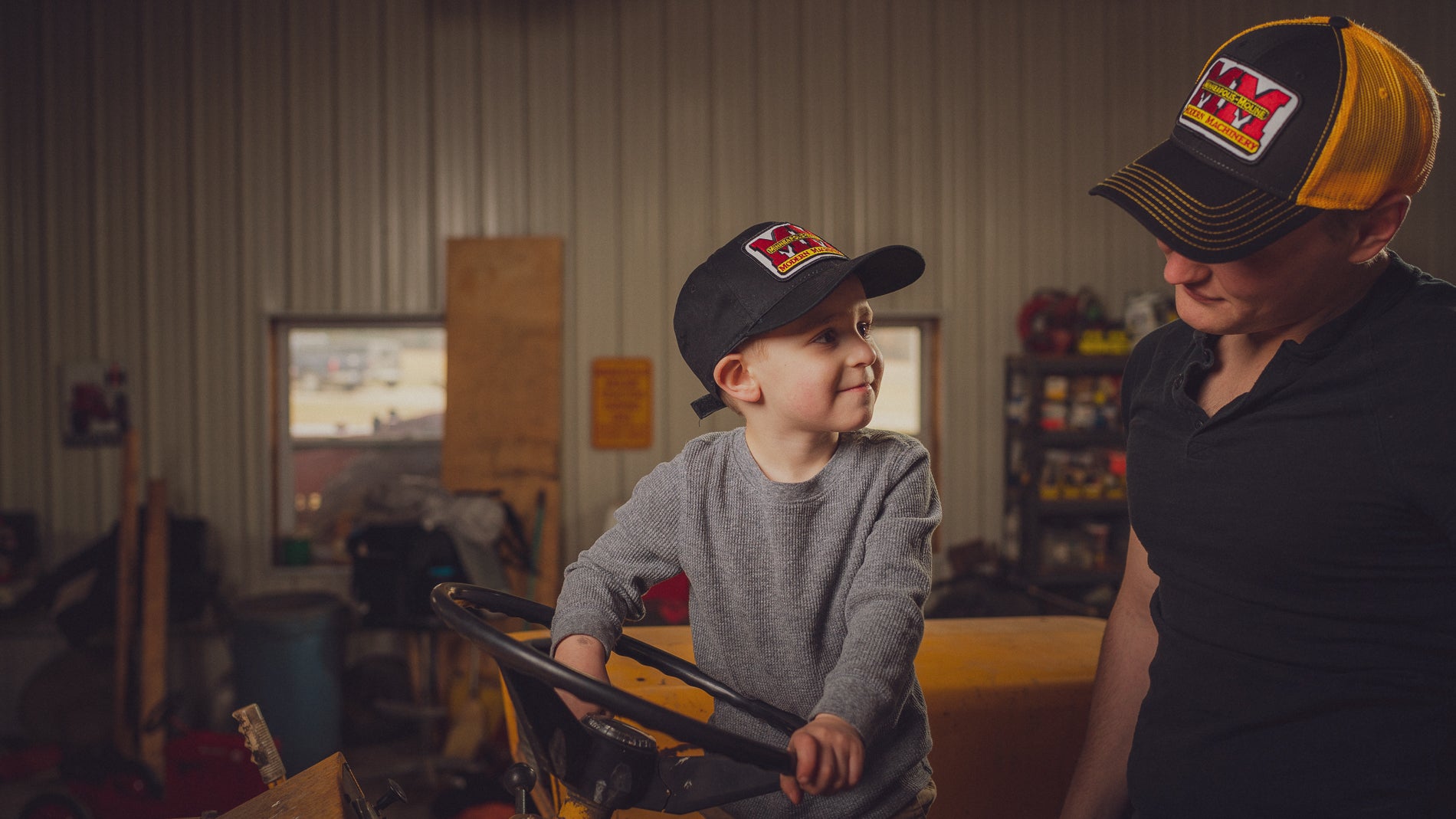 Minneapolis Moline Hat, black with gold mesh