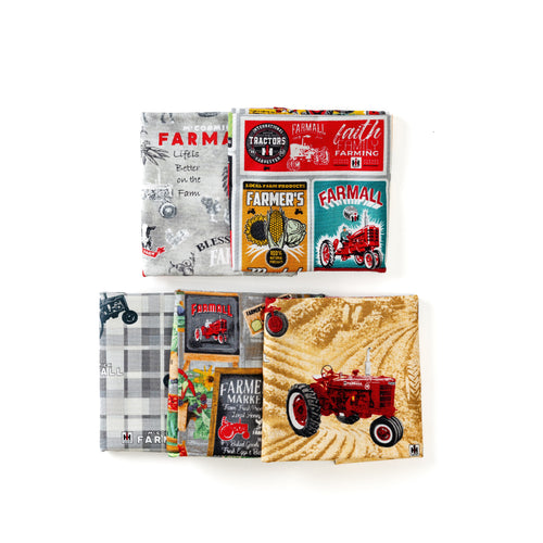 Farmall Fabric Bundle, Five Fat Quarters, Farm-to-Table Collection