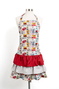 IH Farmall Tractor Ladies' Apron, Farming Signs Print