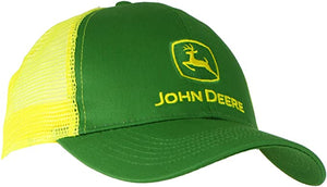 John Deere Hat, Green with Yellow Mesh Back