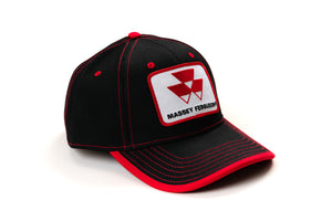 Massey Ferguson Logo Hat, Black with Red Accents