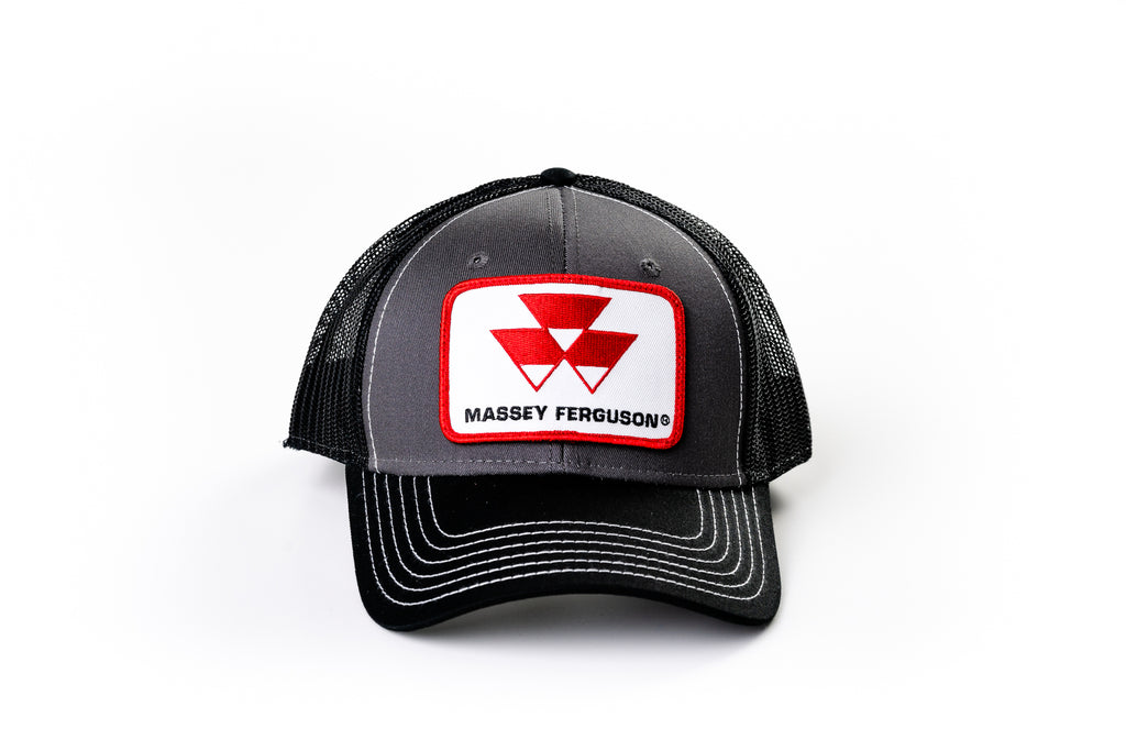 Massey Ferguson Hat, Gray with Black Mesh Back