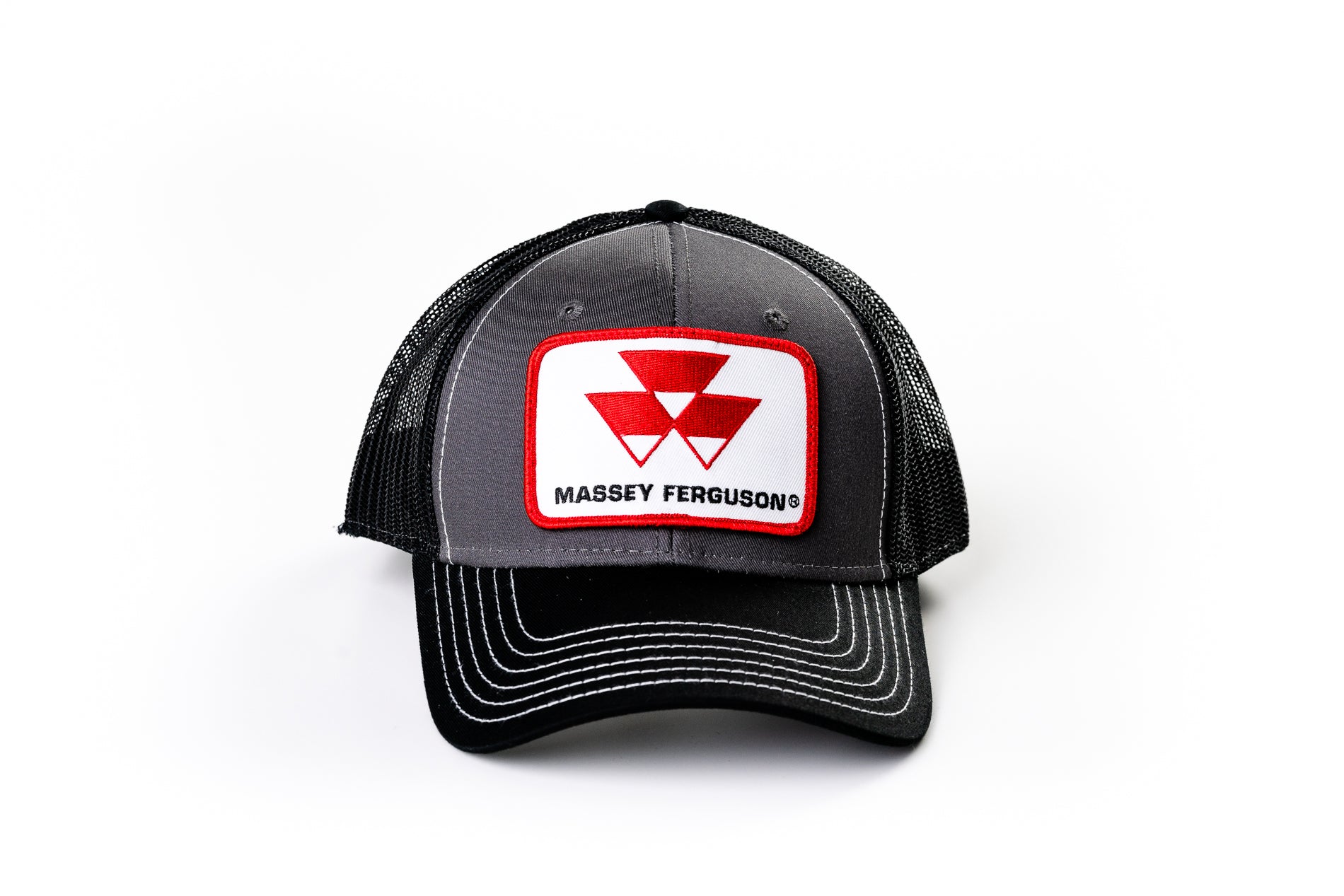 Massey Ferguson Hat, Gray with Black Mesh Back