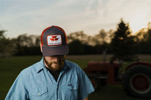 Load image into Gallery viewer, Massey Ferguson Hat, Gray with Red Mesh Back