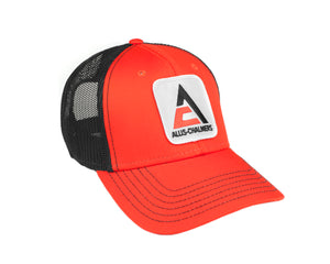 New Allis Chalmers Logo Hat, Orange/Black Mesh