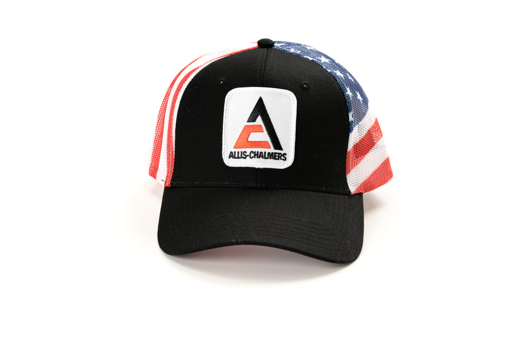 New Allis Chalmers Logo Hat, Flag Mesh