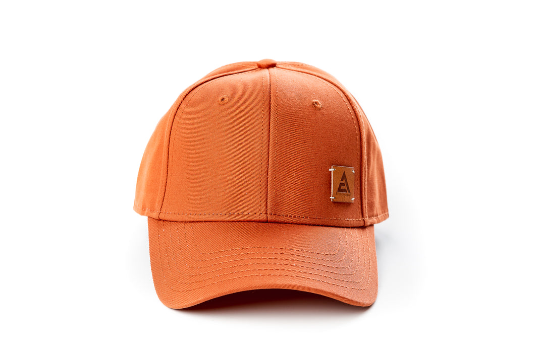 Allis Chalmers Hat, New Logo, Leather, Burnt Orange