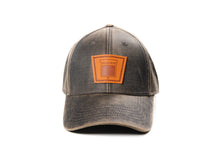 Load image into Gallery viewer, Keystone Oliver Leather Emblem Hat, Oil Distressed