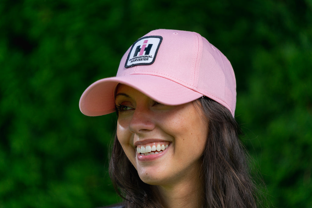 International Harvester Logo Hat, Solid Pink, Adult, Youth or Toddler Size