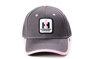 Ladies' IH Logo Hat, Gray with Pink Accents