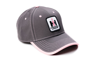 Ladies' IH Logo Hat, Gray with Pink Accents