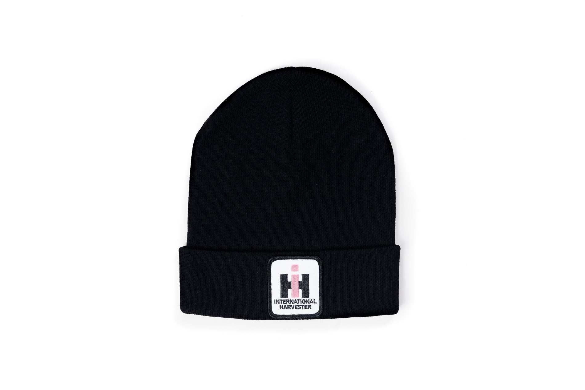 Ladies' IH Beanie Hat, Black Knit