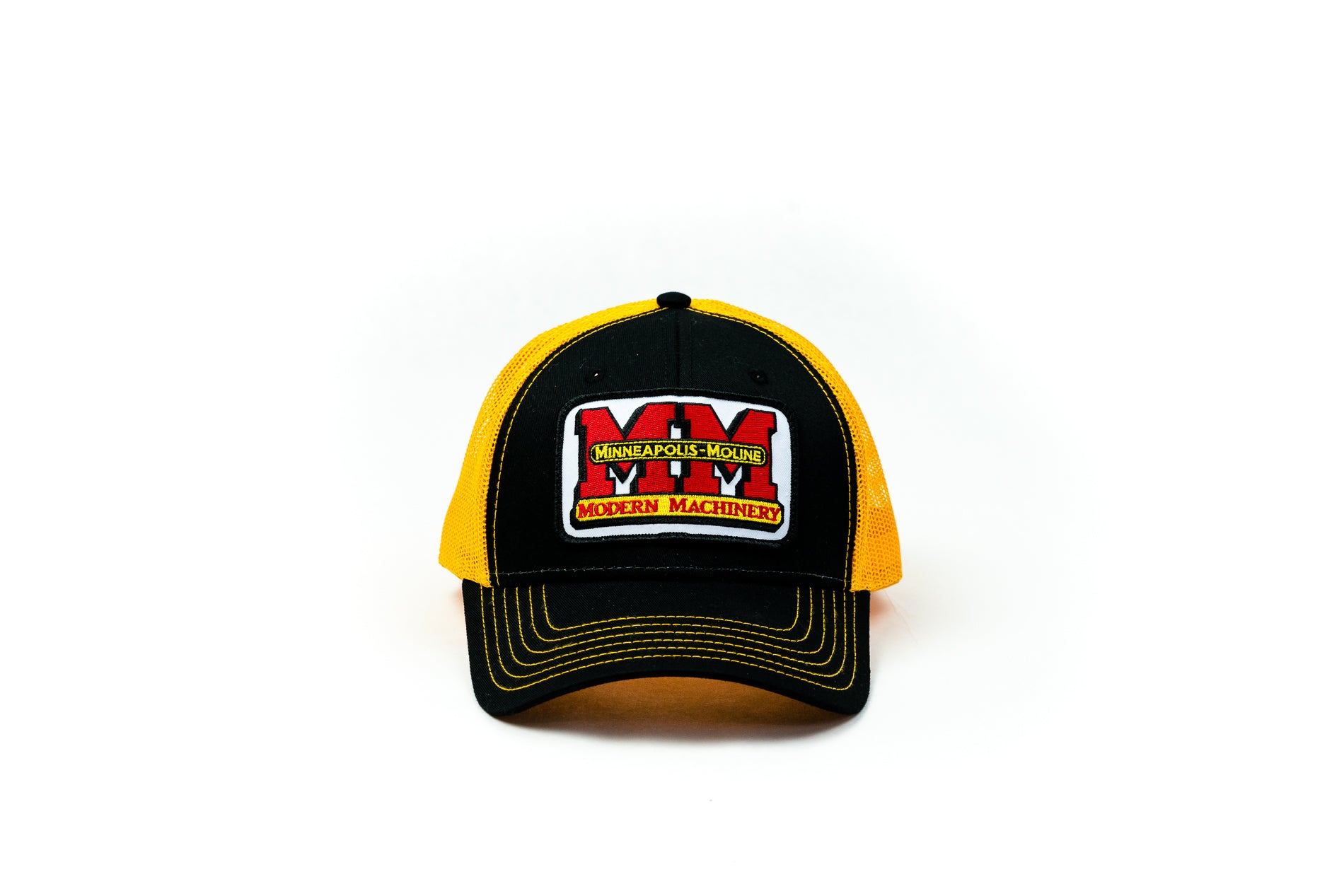 Minneapolis Moline Hat, black with gold mesh