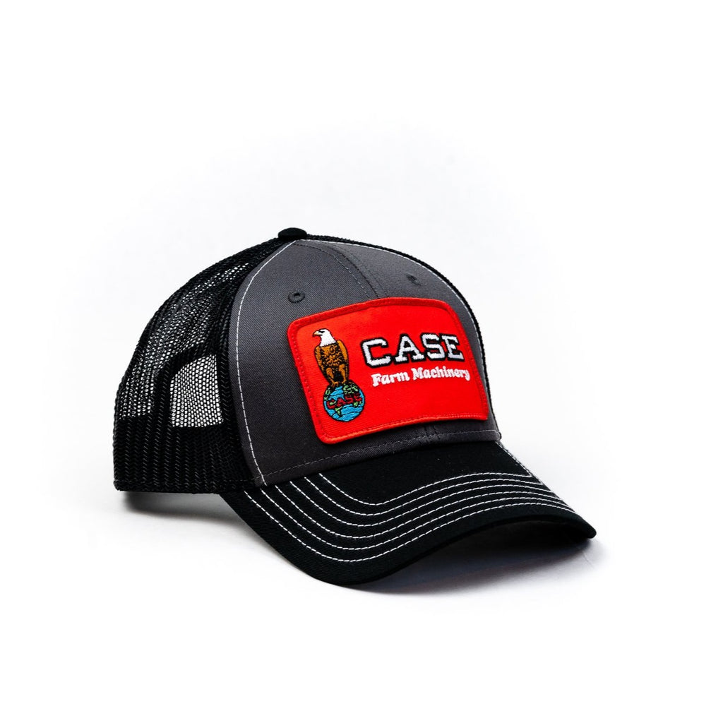 Case Eagle Logo Hat, Gray/Black Mesh