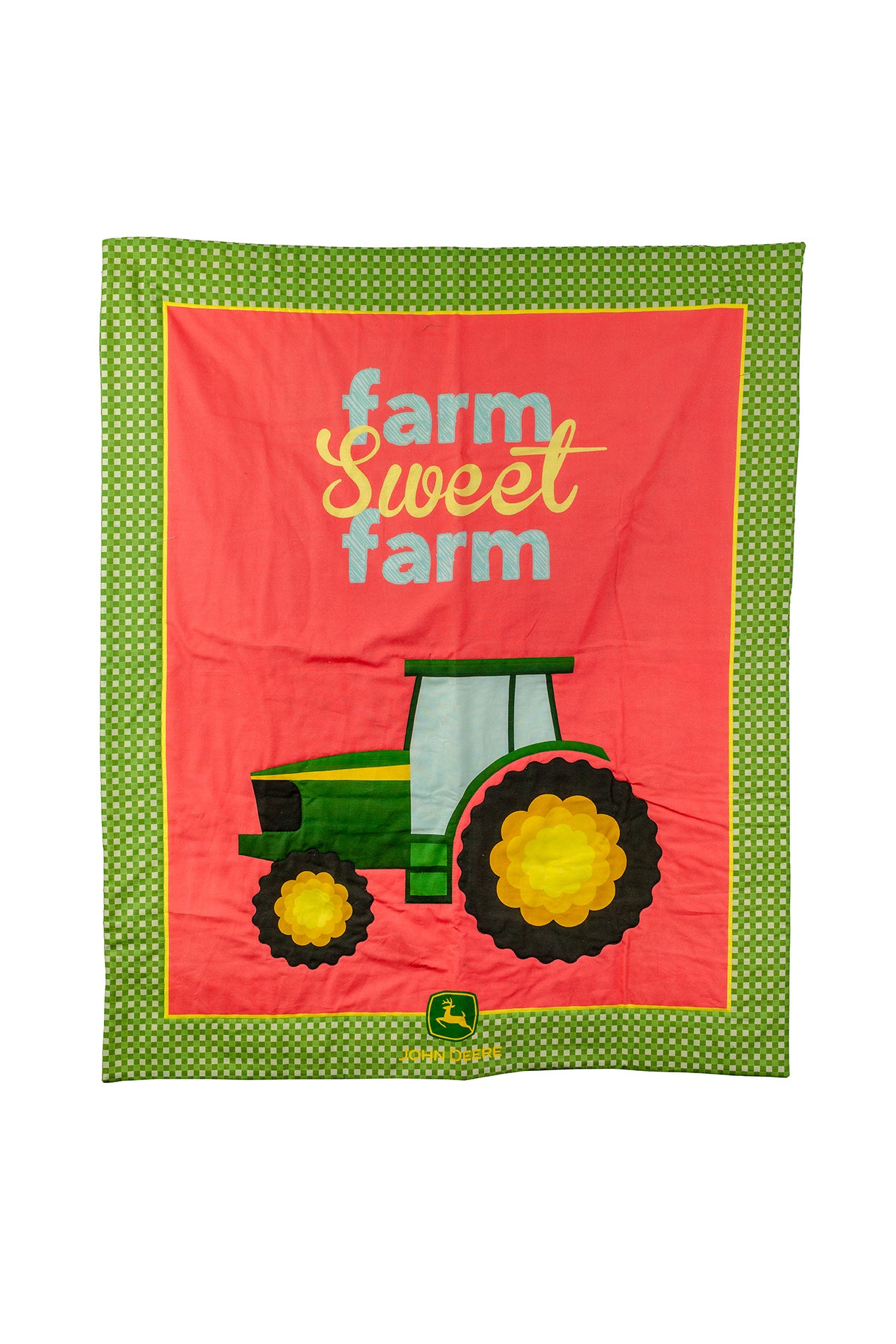 Tractor Nursery Set, Quilt and Sheet featuring John Deere, Farm Sweet Farm Pink