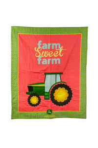 Tractor Nursery Set, Quilt and Sheet featuring John Deere, Farm Sweet Farm Pink