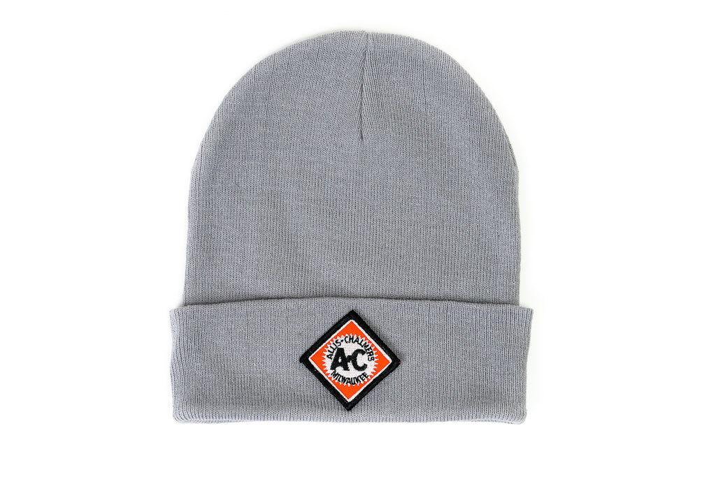 Vintage Allis Chalmers Logo Knit Hat, Gray