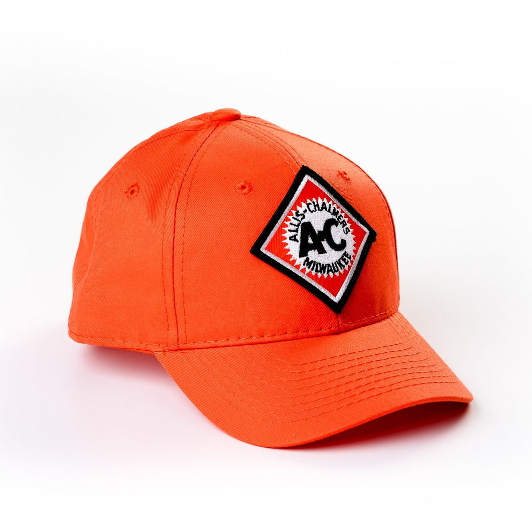 YOUTH -Size Vintage Allis Chalmers Logo Solid Orange Hat