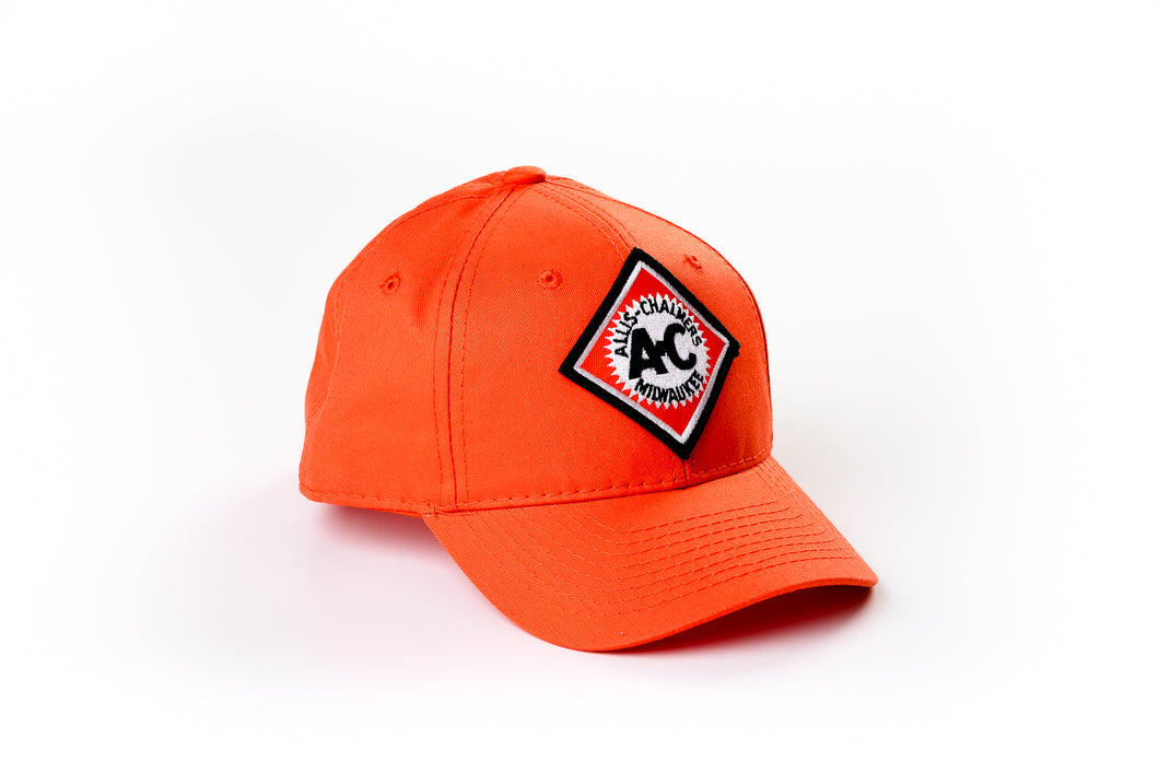 Allis Chalmers Logo Hat, Solid Orange, Vintage Starburst Logo