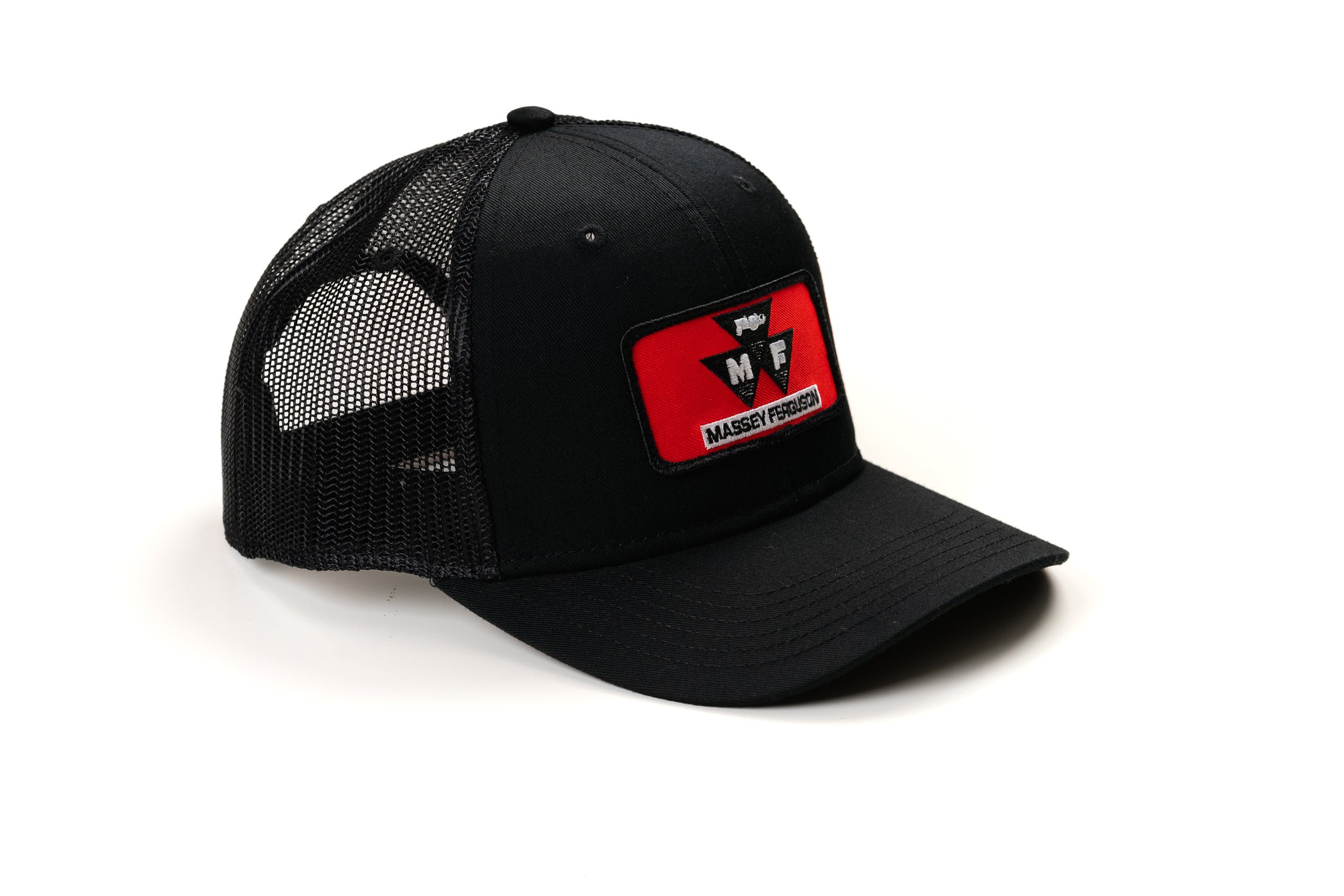 Red Massey Ferguson Tractor Logo Hat, Black Mesh, Youth Size