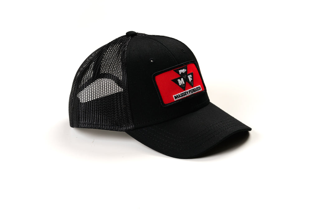 Red Massey Ferguson Tractor Logo Hat, Black Mesh, Youth Size