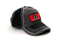 Load image into Gallery viewer, Red Massey Ferguson Logo Hat, Gray and Black Distressed