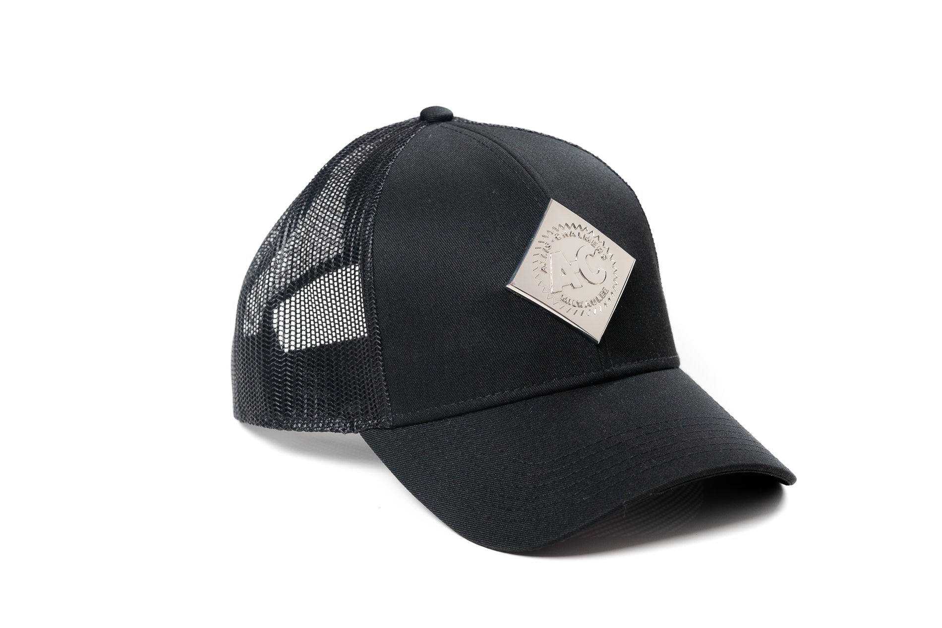 Allis Chalmers Hat, Liquid Metal Vintage Logo, Black Mesh