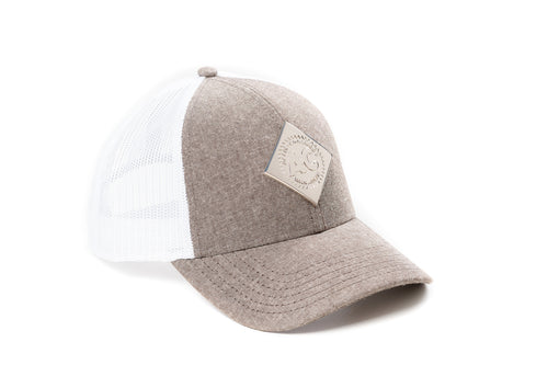 Allis Chalmers Hat, Liquid Metal Vintage Logo, Gray with White Mesh Back