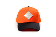 Load image into Gallery viewer, Allis Chalmers Hat, Liquid Metal Vintage Logo, Orange/Black