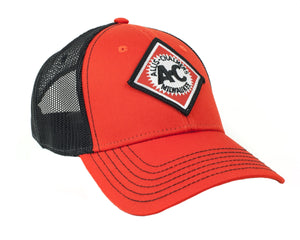 Vintage AC Hat, Orange/Black Mesh