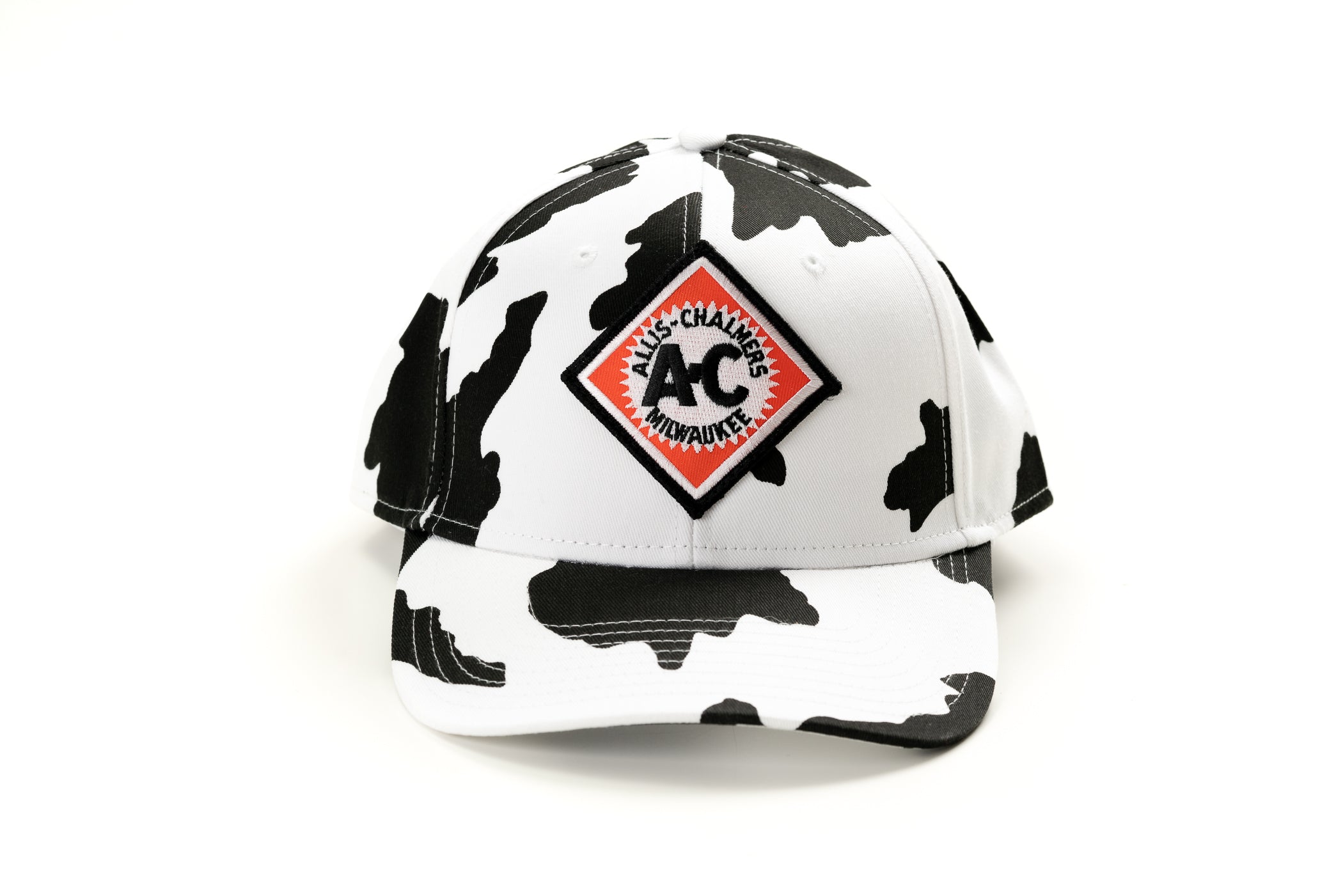 Vintage Allis Chalmers Logo Hat, Cow Print