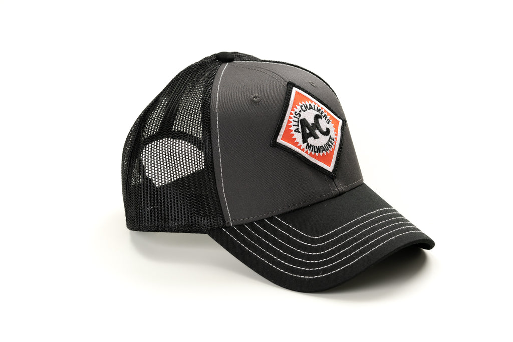 Vintage Allis Chalmers Logo Hat, Gray with Black Mesh Back