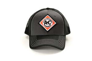 Vintage Allis Chalmers Logo Hat, Gray with Black Mesh Back