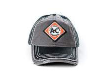 Load image into Gallery viewer, Allis Chalmers Hat, Vintage Starburst Logo, Gray and Black Distressed
