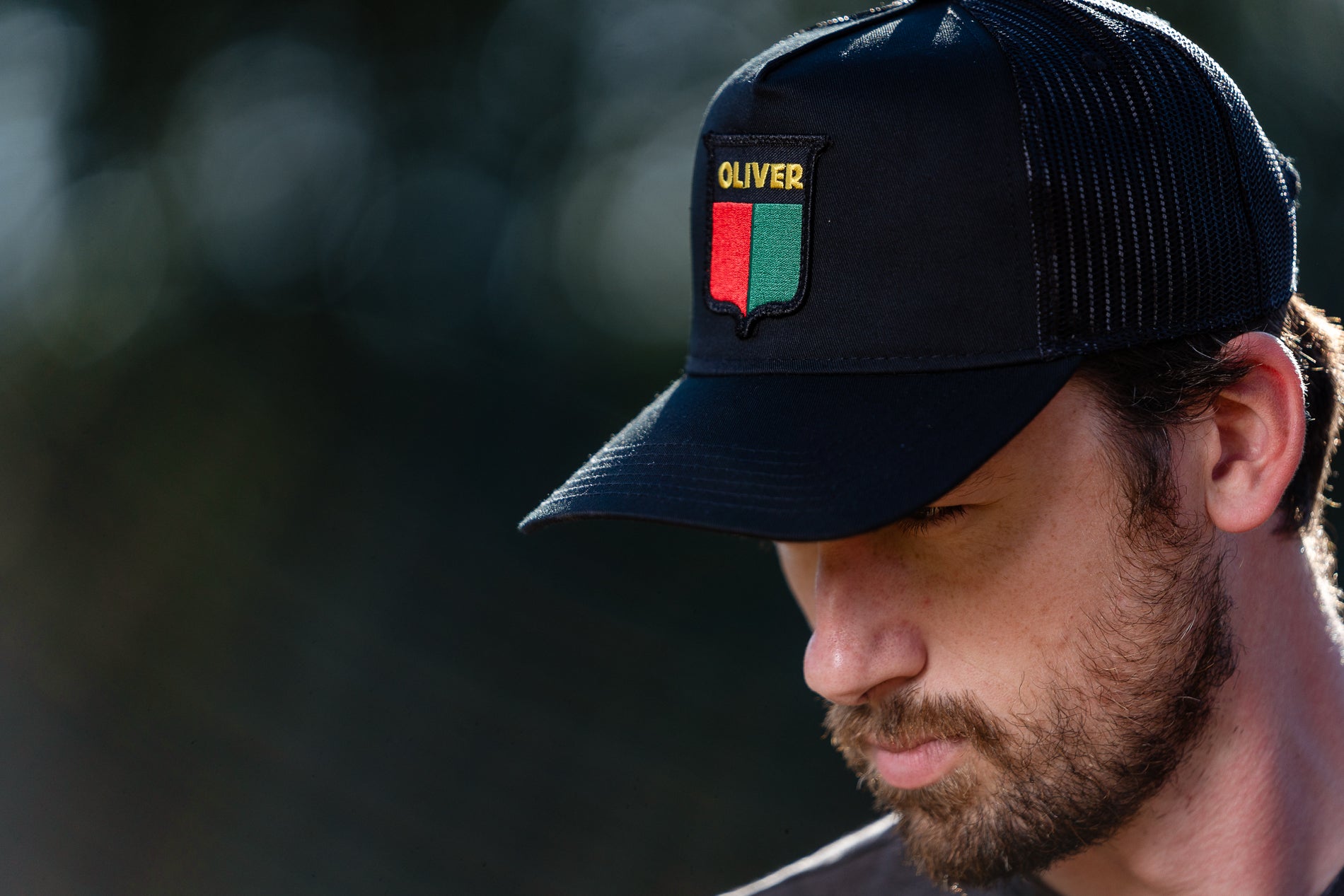 Vintage Oliver Trucker Cap, black mesh