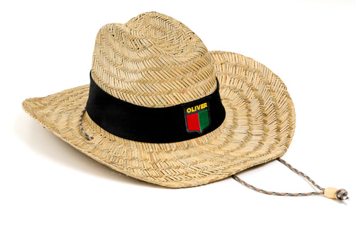 Vintage Oliver Logo Hat, Straw Cowboy Style