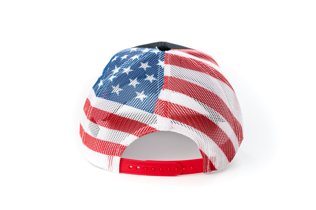 Case Tread Logo Hat, Flag Mesh