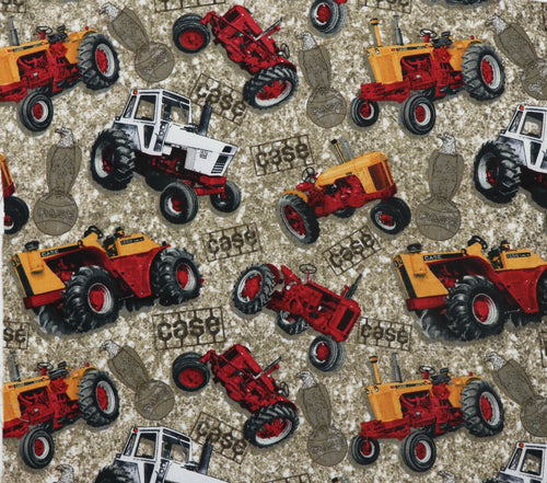 Case Tractor Fabric, Tractor Toss, Tan